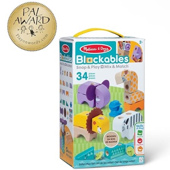 Melissa & Doug Blockables Snap & Play Safari Set - NEW in BOX - Picture 1 of 6
